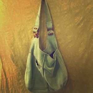 Shoulder tote mint green